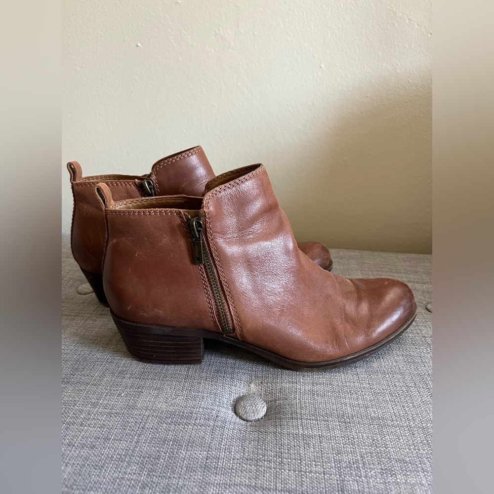 Lucky Brand Brown Leather Ankle Booties